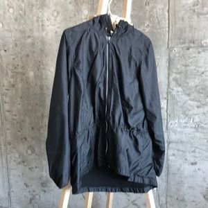 Generic black windbreaker